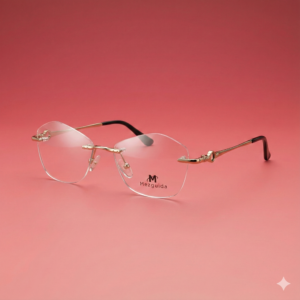 Mezguida Rimless Luxury Eyeglasses – Gold Finish